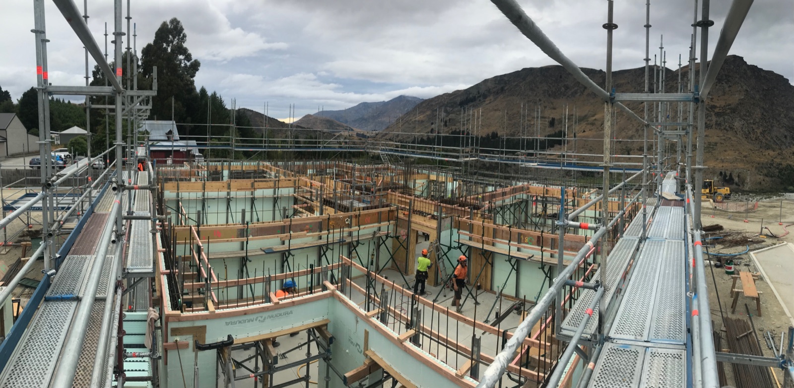 Residence Du Parc under construction — multi-level ICF, Arthurs Point