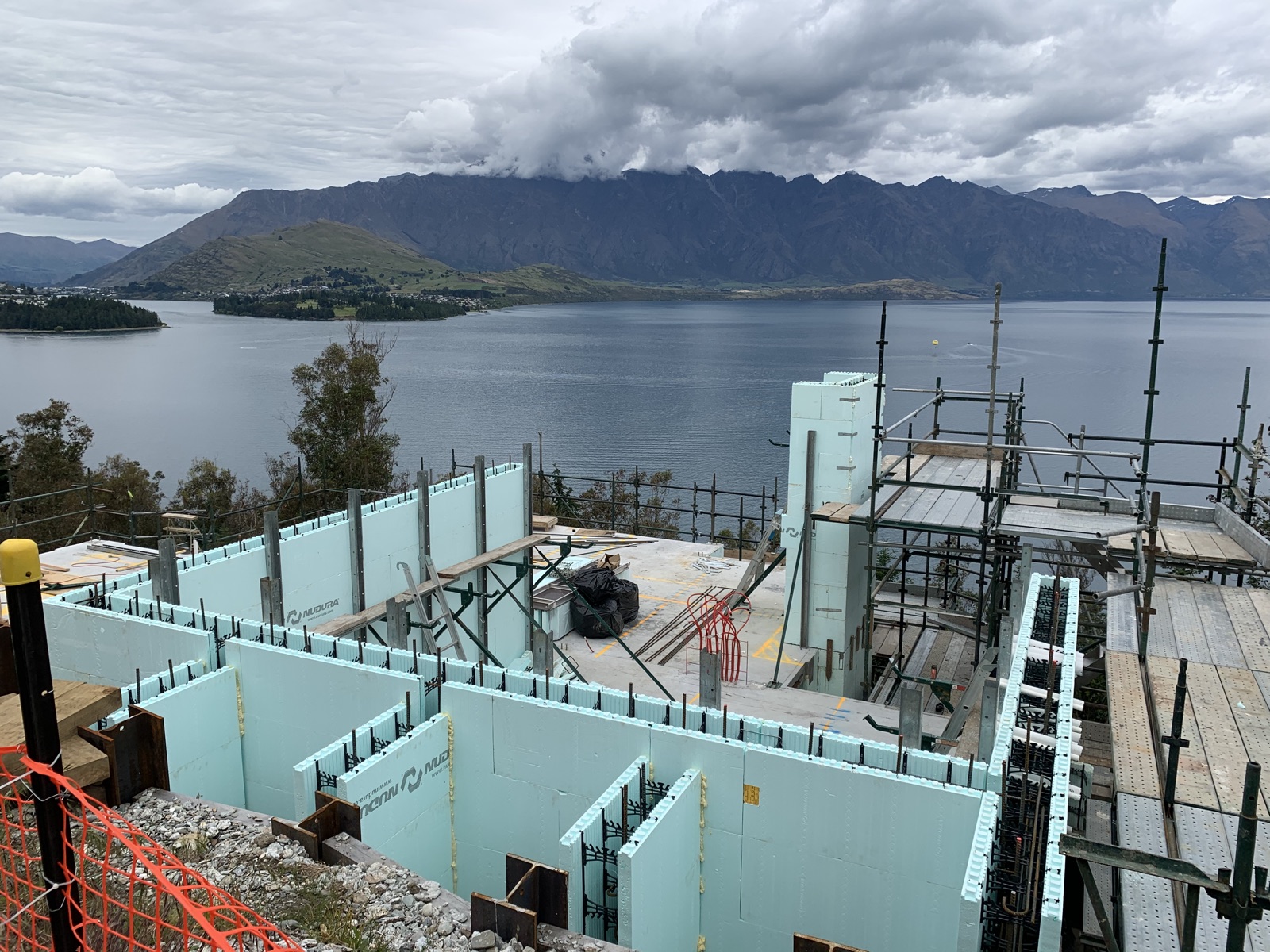 Alba house, Crystal Lane Queenstown — ICF walls above Lake Wakatipu